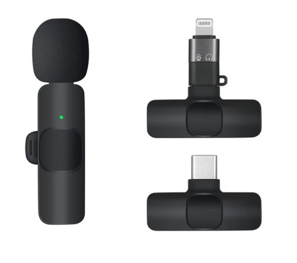 تصویر  میکروفون بی سیم تک میکروفن K8 ( آیفون + تایپ سی)